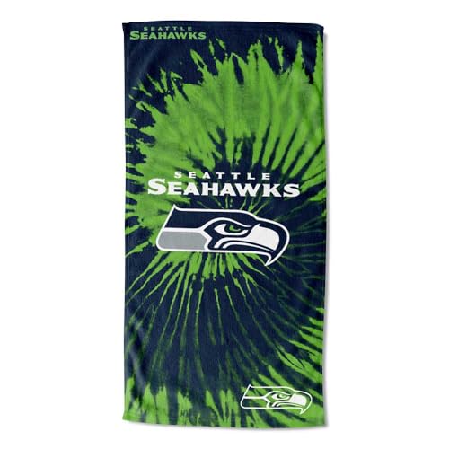 Image of Northwest NFL Seattle Seahawks Unisex-Adult Beach Towel, 30 inch x 60 inch, Psychedelic