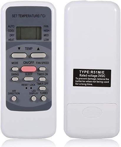UBay Universal Remote Control Replacement for Midea Air Conditioner (Type: R51M/E)