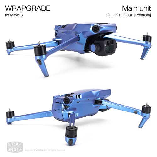 Image of WRAPGRADE Full Skin Stickers for DJI Mavic 3 / Mavic 3 Classic (Celeste Blue)