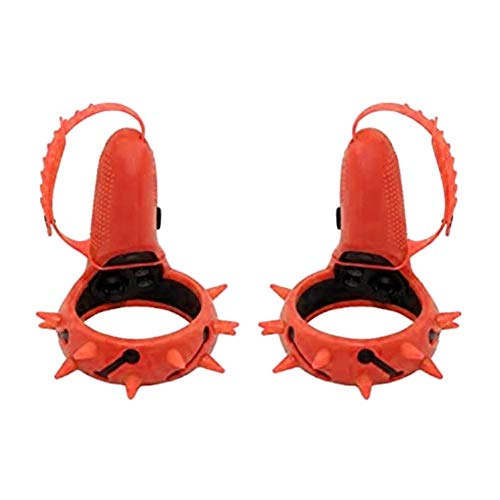 Siliconen Beschermhoes Touch Controller Grip Cover Huid met Knuckle Bandjes voor Oculus Quest/Oculus Rift S (rood) - Image 6