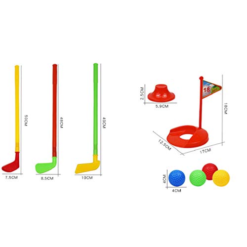 TOYANDONA Conjunto de taco de golfe infantil carrinho de golfe, 1 buraco de prática, 1 camiseta de g