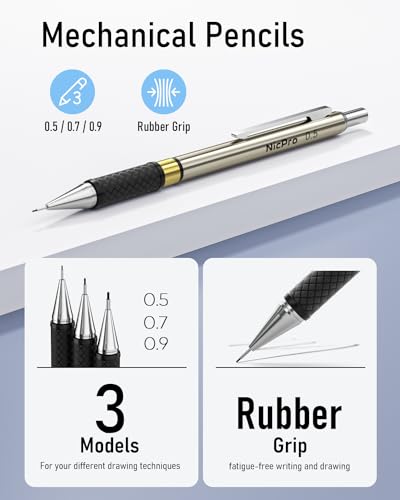 Nicpro MG368 Gold Art Mechanical Pencil Set thumb #2