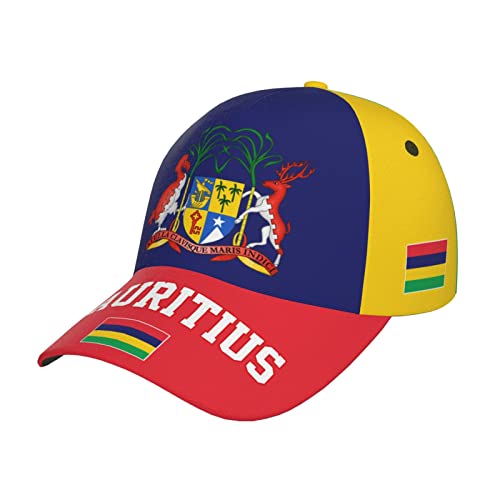 RFSHOP Casquette de baseball avec drapeau de l'Ile Maurice - Imprimé 3D - Unisexe - Réglable - Pour adulte, #1713, taille unique