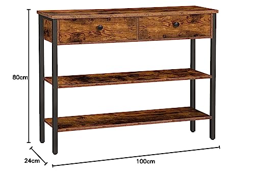 HOOBRO Consolle Ingresso, Tavolo con 2 Cassetti e