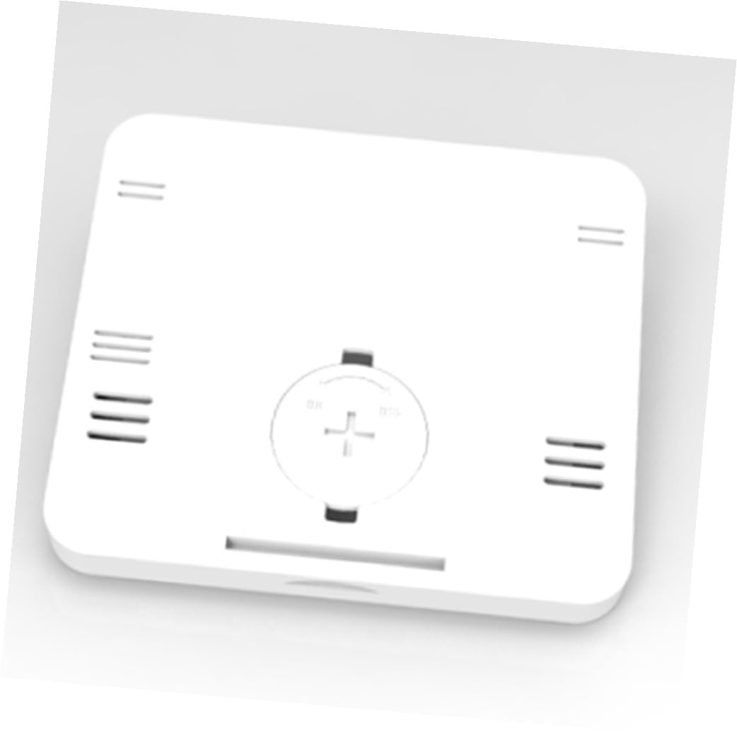 Termometro e Igrometro da Interno Ultrasottile con Orologio | Abs Bianco, Leggero e Portatile, Registra Massimi e Minimi di Temperatura e Umidità, per Casa e Uso Interno