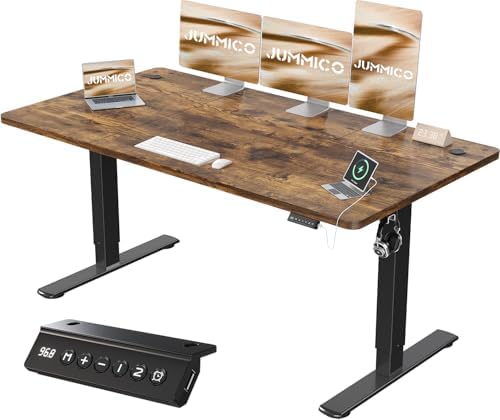 Bild 11 - JUMMICO Höhenverstellbarer Schreibtisch mit USB-Ladeanschluss 160 x 70 cm, Schreibtisch Höhenverstellbar Elektrisch, Steh-Sitz Tisch Stehpult Verstellbarer Computertisch,Standing Desk,Weiß