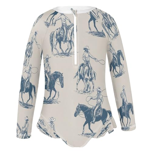 Baby Girl Bathing Suit Long Sleeve UPF 59+ One Piece Toddler Swimsuit2