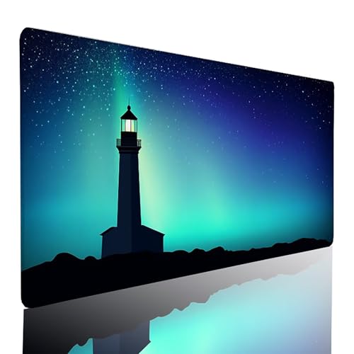 Tapis de souris XXL bleu 700 x 400 mm grand accessoire de bureau d'ordinateur
