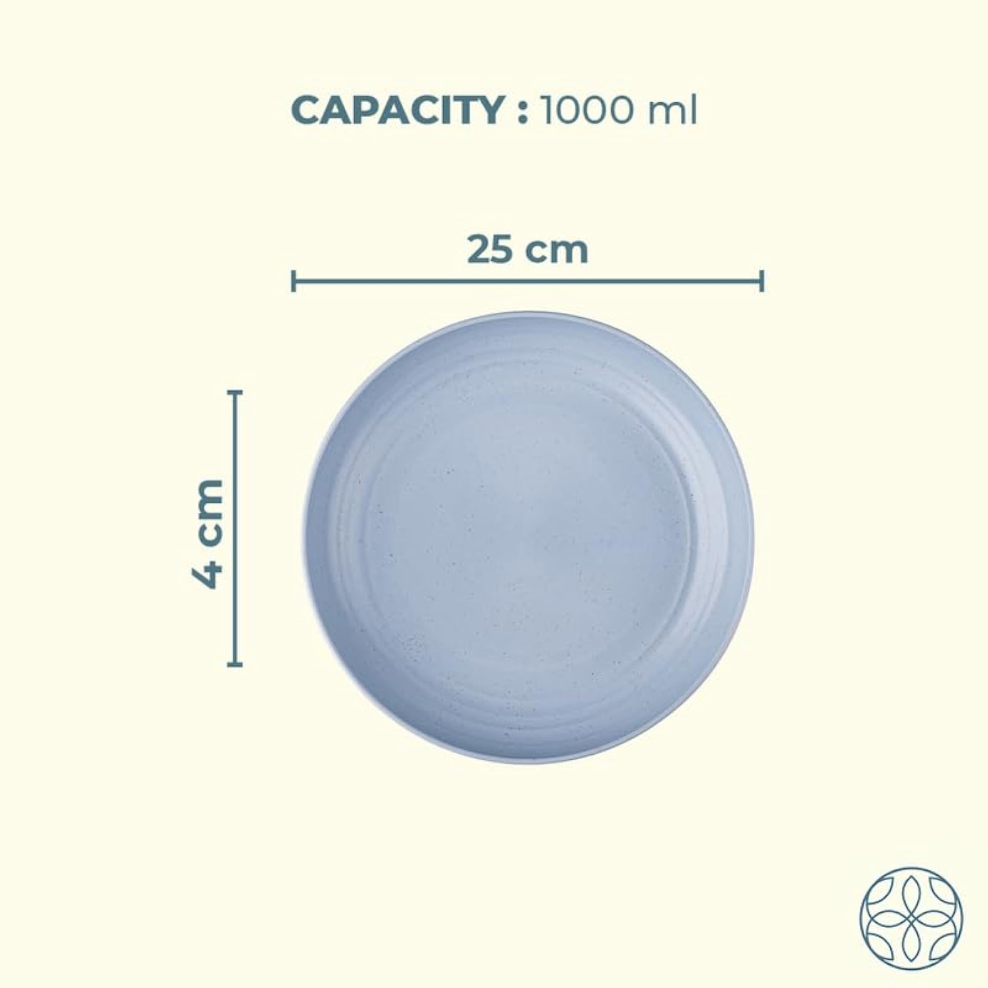 Planet Friendly Wheat Straw Dinner Plates Set, 10 inch