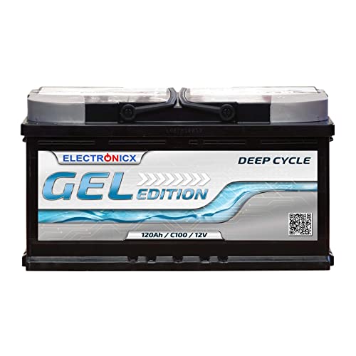 Electronicx Gel Edition Batterie 120 ah 12v Alimentation Bateau Camping-Car