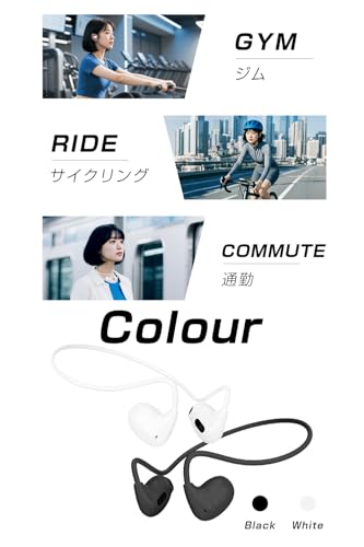 骨伝導イヤホン bluetoothの進化 【2025年最新空気伝導イヤホン】 こつでんどう bluetooth 6.1 オープンイヤー 耳を塞がない 耳に快適にフィット ENCノイズキャンセリング 業界初超軽量設計15g 自動ペアリング Type-C充電 10時間連続再生 通話/通勤通学/テレワーク/オンライン会議 (ホワイト) 商品画像8