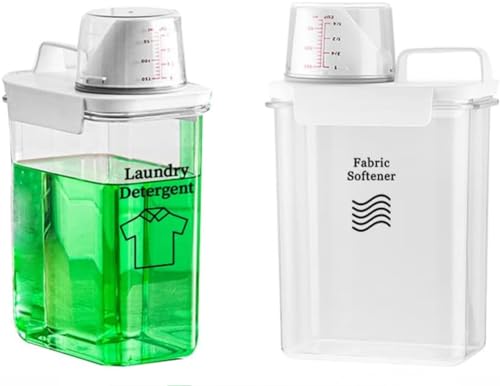 ZNZNANG 2PCS Laundry Detergent Dispenser,Beads Container for Fabric Softener, Softener Storage Bottle (78oz)