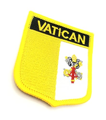 Parche bordado para coser o planchar con la bandera de Europa del Vaticano, escudo de la ciudad de Europa, paquete de 1