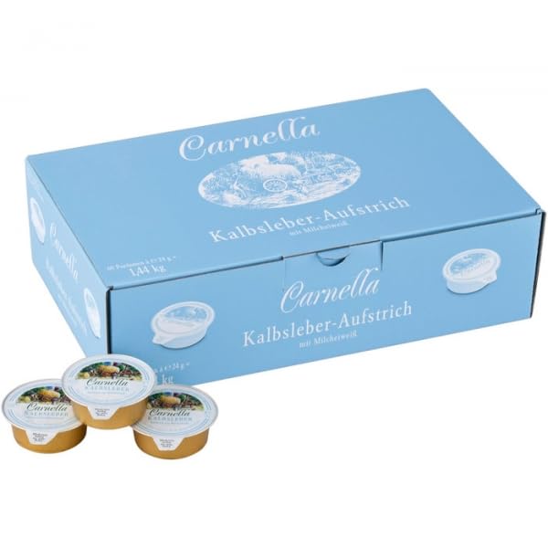 Carnella Kalbsleber Aufstrich Portionen – 60 x 24g – Feine...