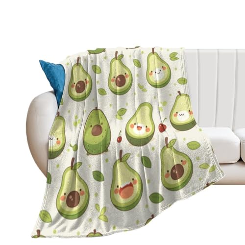 Couverture flanelle avocat plaid canapé vert et rouge