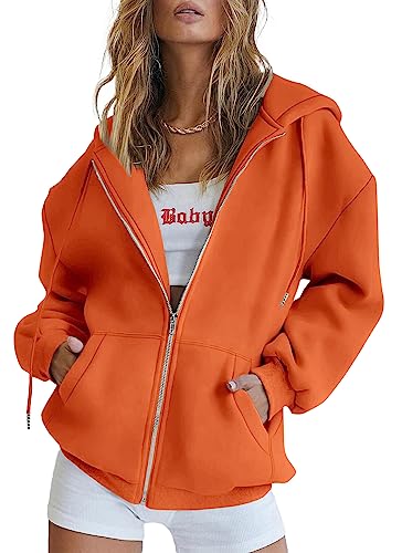 Image of PRETTYGARDEN Women's Fall Zip Up Hoodies Sweatshirts