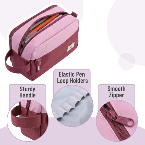 Image of Mr. Pen- High Capacity Pencil Case, Large Pencil Pouch with 3 Compartments and 2 Pockets, Large Pencil Bag with Smooth Zipper, Cute Pencil Case Pouch Organizer, School Supplies for Teens