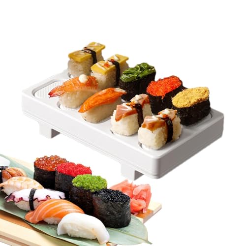 Generisch Molde para sushi – Molde para hacer bolas de arroz, 10 en 1, mini japonés, onigiri, nigiri, kit de sushi, herramienta rectangular de prensa para cocinar en casa
