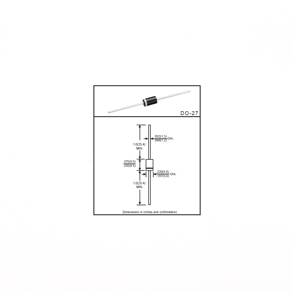 Diodo 1N5408-3A/1000V DO27 (10 pezzi)
