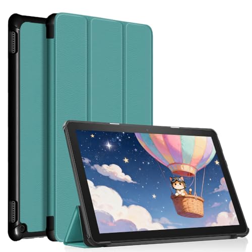 Housse tablettes 10" 2023 design fin et rigide vert finition haute précision