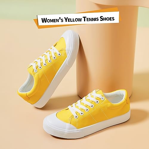 Witwatia White Tennis Shoes Low Top Canvas Sneakers Fashion Casual Walking Shoes for Women4