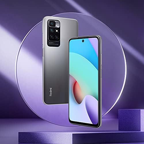 Xiaomi Redmi 10 - Smartphone 4+64GB, 6,5 FHD+ 90Hz DotDisplay, MediaTek Helio G88, 50MP AI quad Camera, 5000mAh, Carbon Gray (UK Version + 2 Years Warranty)