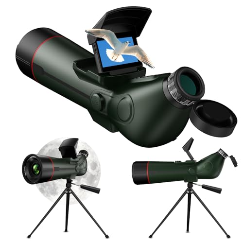 GOWWPUN Spotting Scopes with Desktop-Tripod - Save 30MP Photos&4K Video,2.8'' Extended IPS Screen,78mm Large Objective Lens for Stargazing,Bird Watching,Hiking,Wildlife Viewing,IP54 Waterproof