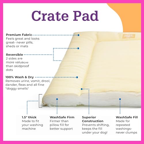 Pet Dreams 3-Piece Set Includes Dog Crate Cover, Dog Mat & Bumper Pad- Washable Kennel Bedding fits iCrate Cages 24, 30, 36, 42 Inch (Khaki, Medium, 30") - Image 4