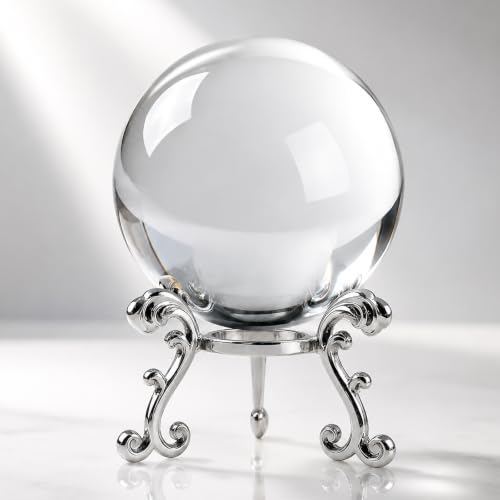 Zerelys K9 Crystal Ball with Stand Elegant Crystal Sphere Decor