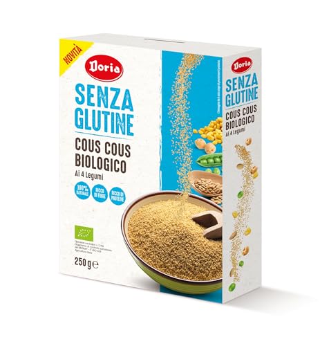 Doria Cous Cous Biologico ai 4 Legumi Senza Glutine, 250g