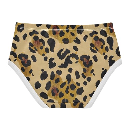 Leopard Print Black Brown Beige Girls Underwear Toddler 2t Cotton Girl Panties Cute Artistic Kids Briefs Undies2