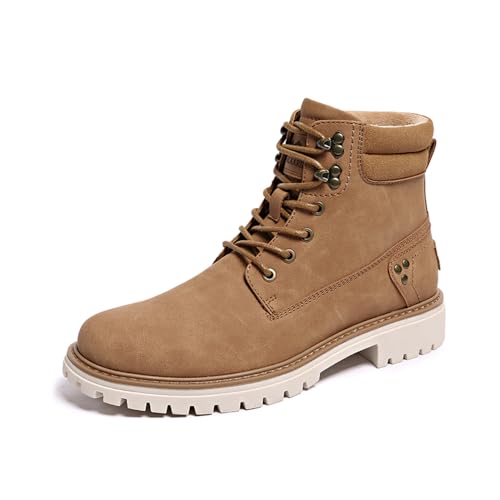 Image of Mens Snow Boots Fur Lined Hiking Boots Waterproof Anti-Slip Outdoor Climbing Shoes