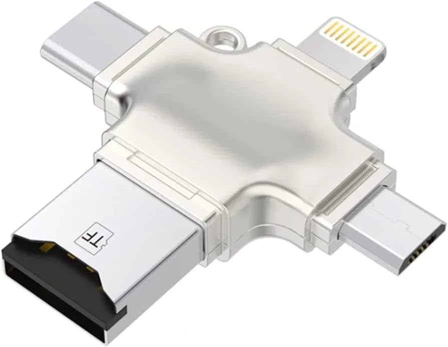 HB Plus 4 in 1 SD Micro Card Reader for Phone PC Camera SD Card Adapter Portable Memory Card Reader Trail Camera Viewer Compatible with SD and TF Card (B0CXMCY3DZ) Amazon Price History, Amazon Price Tracker