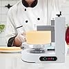 200W Automatic Birthday Cake Decorating Machine, 4-12inch Electric Cake Cream Smooth Coating Spreader with Adjustable Scraper, Cake Leveler Smoother for Bakeries Dessert Store Home (White)