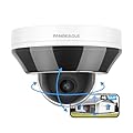 6MP Mini PTZ Dome PoE IP Camera Outdoor with 3X Optical Zoom, 2.8-8mm Motorized Varifocal Lens, Built-in Mic, Human/Vehicle Detection,PTZ IP Camera Compatible with Uniview, Blue Iris, NDAA Compliant