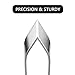 2 Pieces Fish Bone Tweezers, Stainless Steel Flat and Slant Tweezers Pliers Remover Tool (4.6