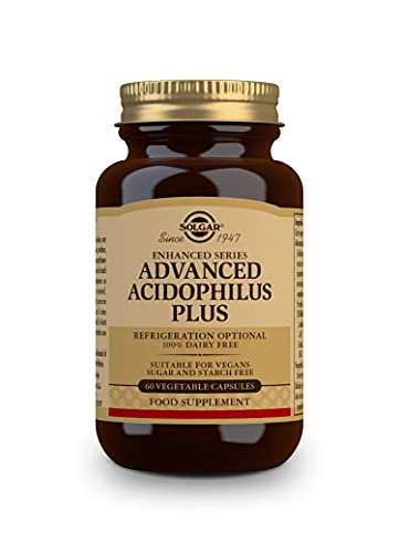 Solgar Advanced Acidophilus Plus, 60 Vegetable Capsules - Supports Healthy Intestinal Flora - 500 Million Microorganisms Per Serving - Gluten & Dairy Free - Vegetarian - 60 Servings #TOP2