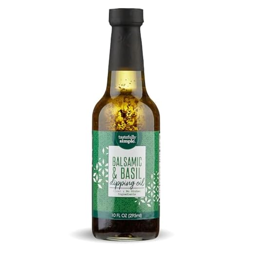 Tastefully Simple Balsamic and Basil Dipping Oil, 10 Fluid Ounce