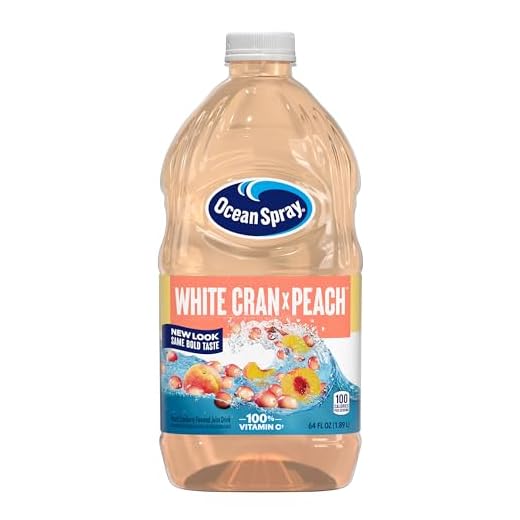 Ocean Spray White Cranberry Peach Juice Drink, 64 Fl Oz (Pack of 8)