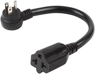 Down Angle 4-1 12AWG Heavy Duty 15 Amp Household AC Plug,5-15P to 5-20R,5-15P to 6-15R, 5-15P to 6-20R, AC Power Adapter, L=1FT,AC0032