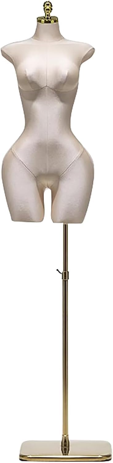 CONGRUI Female Mannequin Plus Size, Clothing Maniqui with Adjustable Stand, Body Display Torso for Fashion Store or Window Showcase(White)