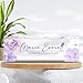 Personalized Name Plate for Desk, Custom Desk Name Plate, Acrylic Name Plate Office Desk Accessories, Personalized Office Gifts for Coworkers Teachers, Employee Appreciation Gifts (A-PurpleFlower)