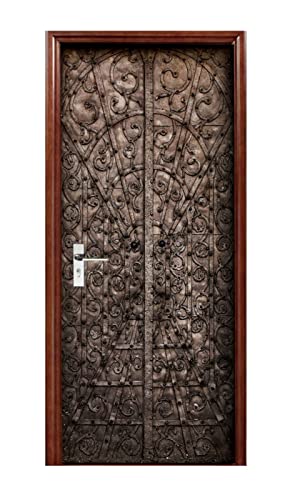 Sticker porte 3D pour masquer les imperfections mural - 3