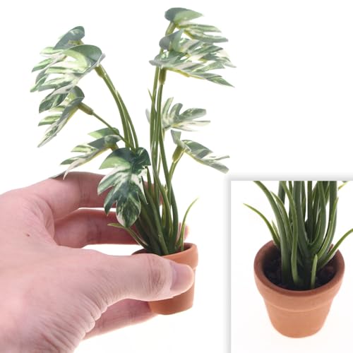 Weatherproof Faux Plants Indoor, 3.94x5.91 Inch Artificial Realistic Potted Plant, PE Ceramic Small Garden Decor for Home, Office, Shelf, Tabletop - Afbeelding 6