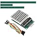 3PCS MAX7219 Dot Matrix Display Module LED Display Module 8X8 for Arduino,with 5 Pin Wire(Red)