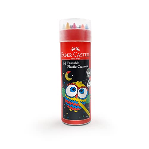 Image of Faber-Castell Poster Color Tin Box - Pack of 12 Erasable Crayon Tin Set - Pack of 12 + 2 FREE Gold and Silver
