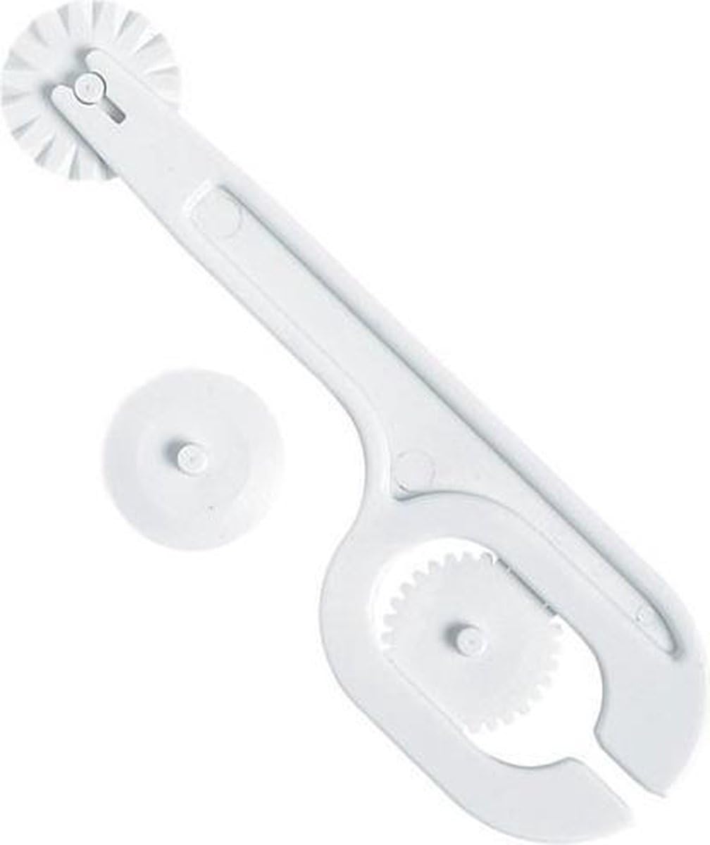 Wilton Rotella Tagliafondente In Nylon Con Manico Ergonomico - Bianco E Viola, Per Pasta Di Zucchero E Gomma