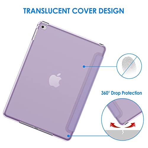 Image of JETech Case for iPad Air 2 (2nd Generation), Smart Cover Auto Wake /Sleep (Light Purple)