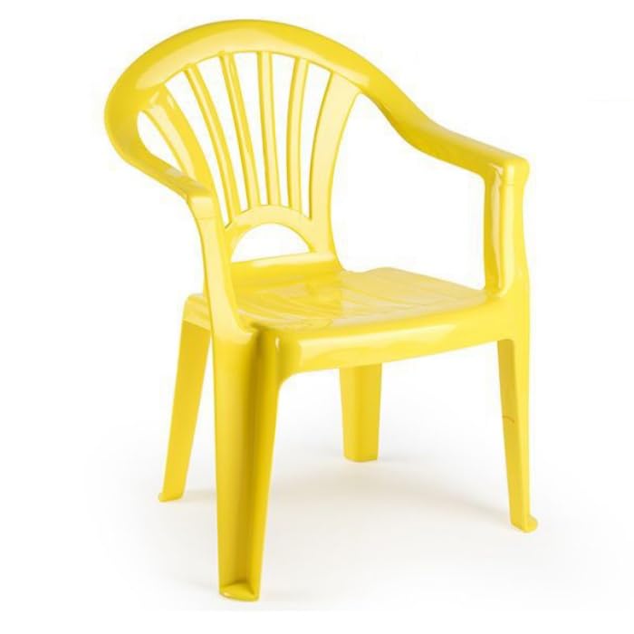 COSHANO Silla Infantil Apilable para Niños y Niñas, Jardín, Terraza, Habitación, Plástico, Amarillo, Ideal para Comedor, con Especial Feature Apilable