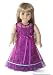Purple Organza Long Dress fits 18 Inch American Girl Dolls